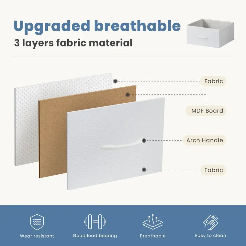 Sweetcrispy Sturdy 5-Drawer Fabric Dresser