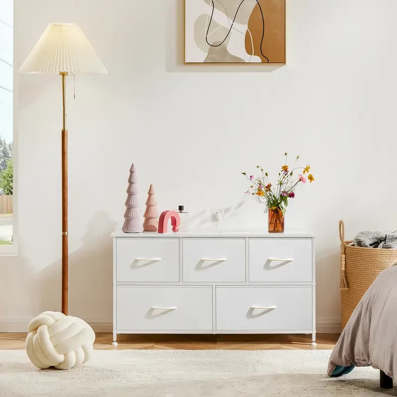 Sweetcrispy Sturdy 5-Drawer Fabric Dresser