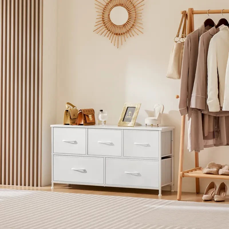 Sweetcrispy Sturdy 5-Drawer Fabric Dresser